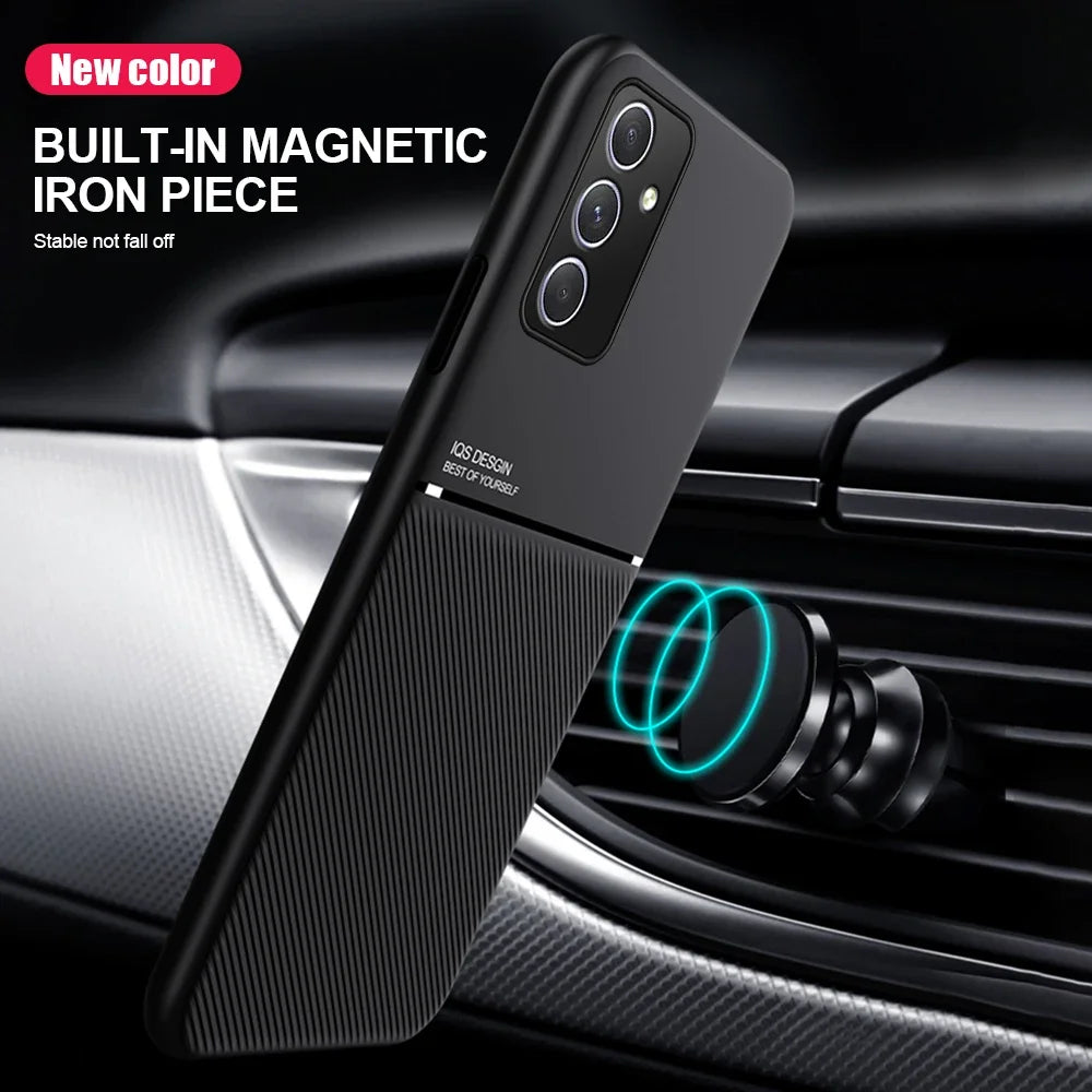 Fashionable business anti slip magnetic bracket phone case suitable for Samsung
