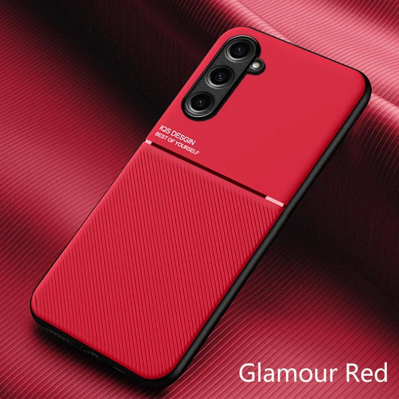 Fashionable business anti slip magnetic bracket phone case suitable for Samsung