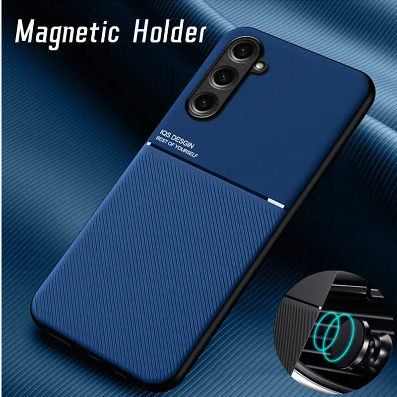 Fashionable business anti slip magnetic bracket phone case suitable for Samsung