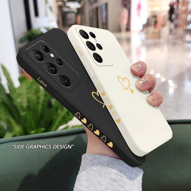Fashion cartoon love silicone phone case suitable for Samsung
