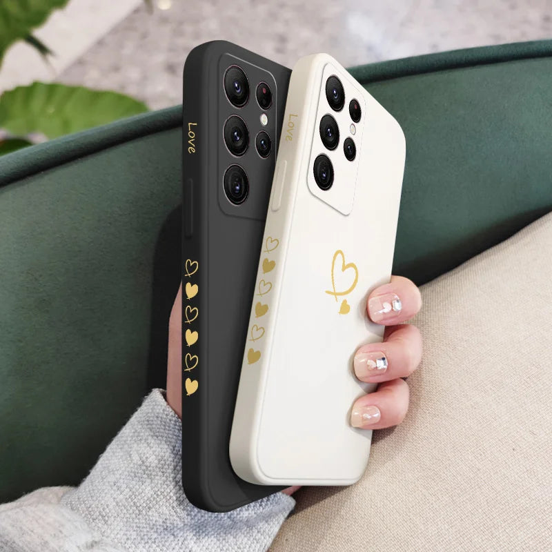 Fashion cartoon love silicone phone case suitable for Samsung