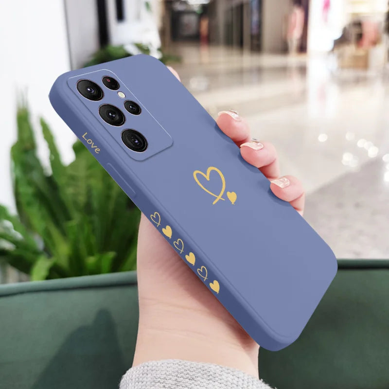 Fashion cartoon love silicone phone case suitable for Samsung