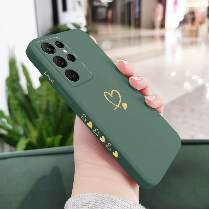 Fashion cartoon love silicone phone case suitable for Samsung