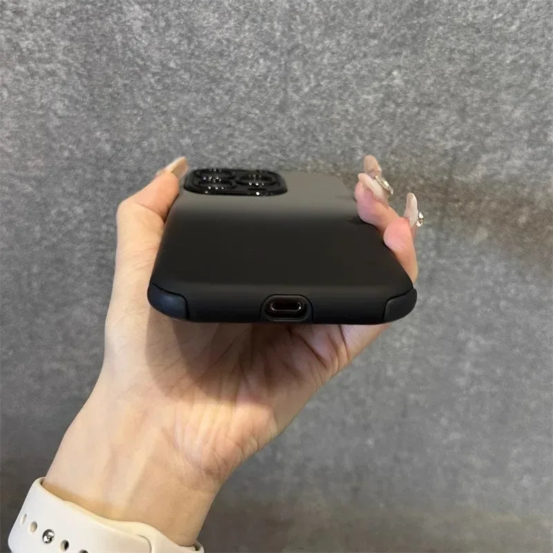 Gradient thicken corner armor silicone phone case for iPhone