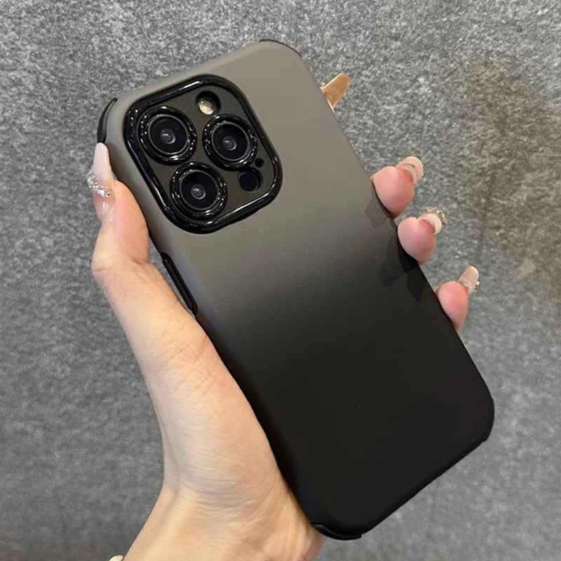 Gradient thicken corner armor silicone phone case for iPhone