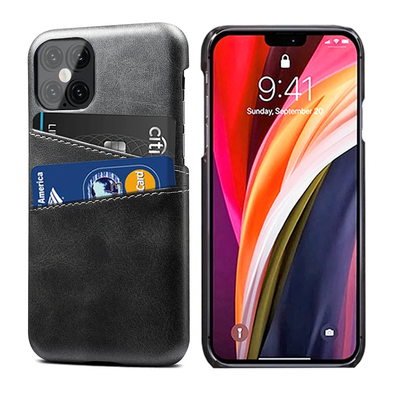 Luxury PU leather card insertion phone case for iPhone