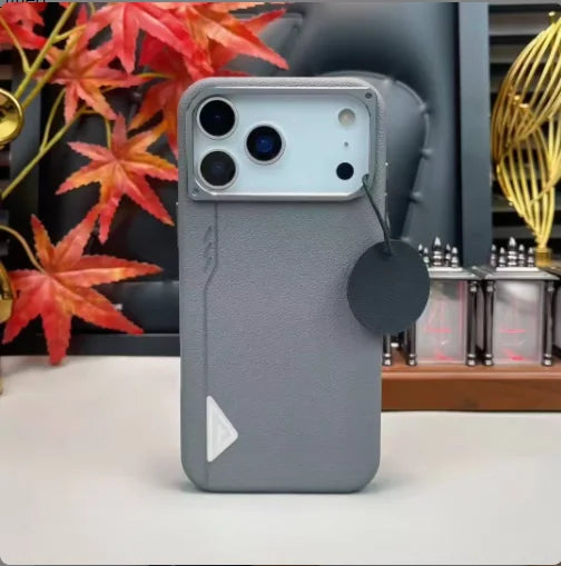 Soft-touch matte leather texture phone case for Apple