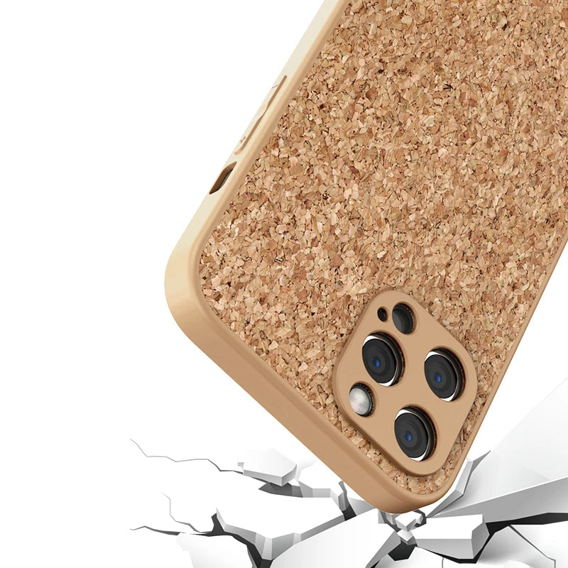 Luxury Cork Breathable Phone Case for iPhone