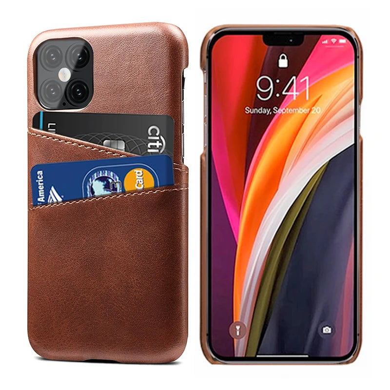 Luxury PU leather card insertion phone case for iPhone