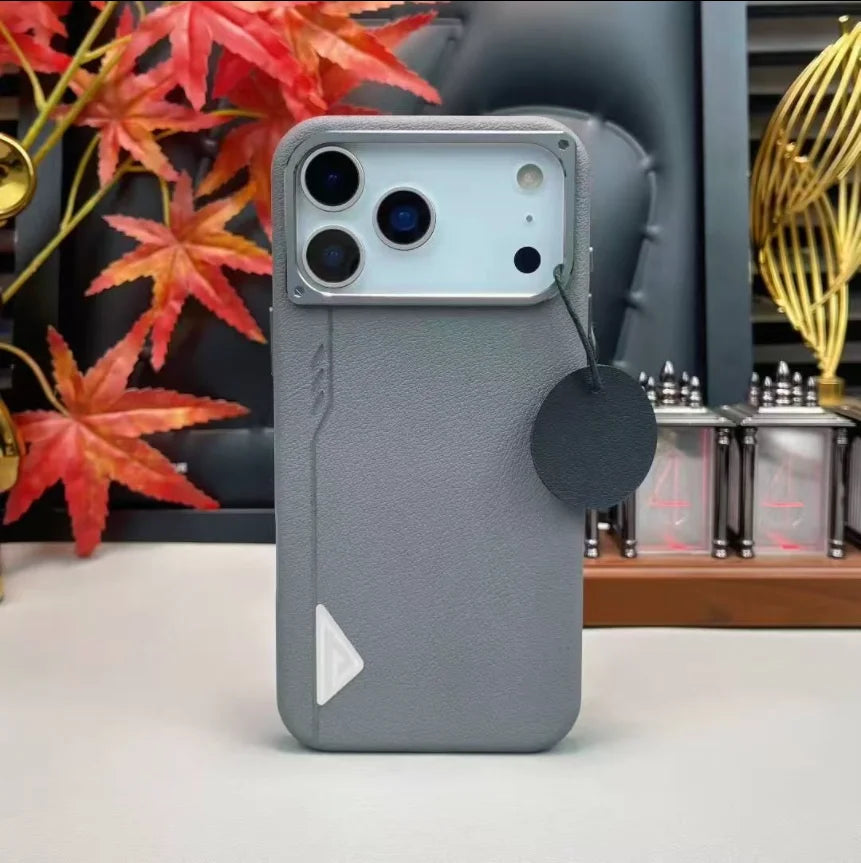 Soft-touch matte leather texture phone case for Apple