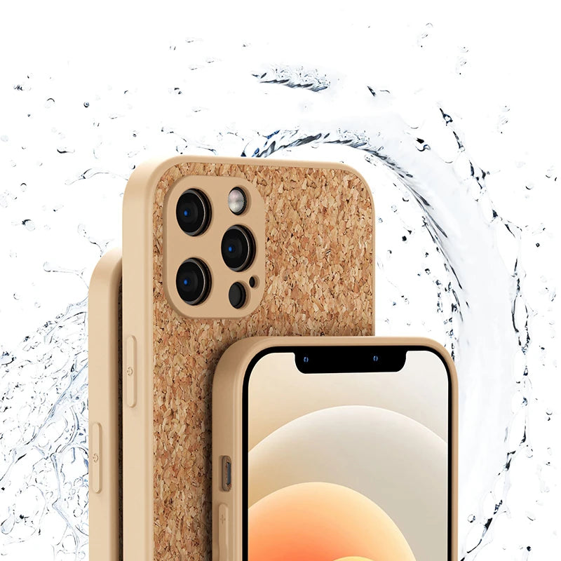Luxury Cork Breathable Phone Case for iPhone
