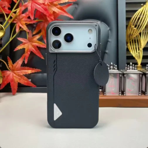 Soft-touch matte leather texture phone case for Apple