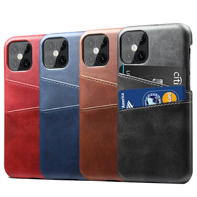 Luxury PU leather card insertion phone case for iPhone