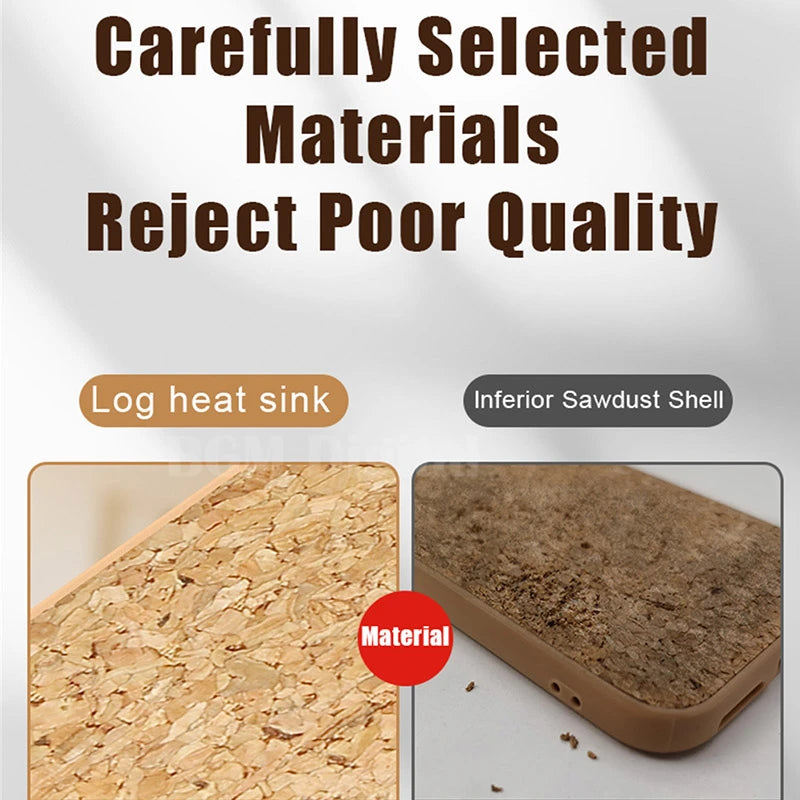 Luxury Cork Breathable Phone Case for iPhone
