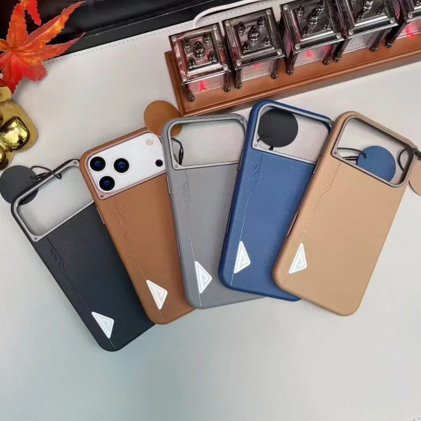 Soft-touch matte leather texture phone case for Apple