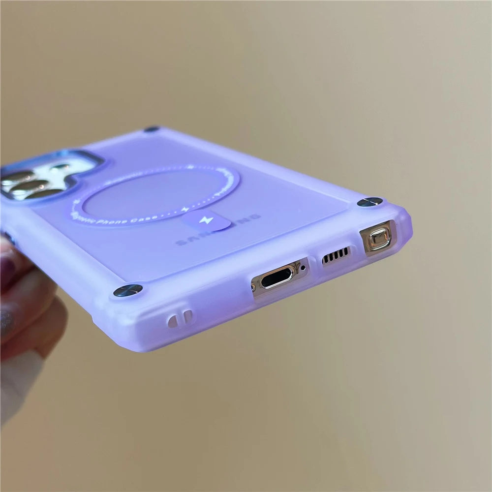 Matte Clear Magnetic Case For Samsung