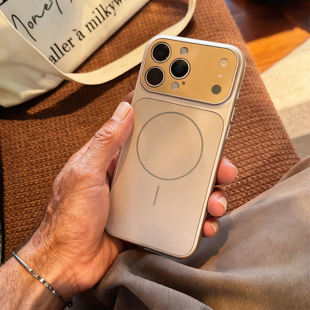 Frosted Large Window Case with Lens Film For iPhone