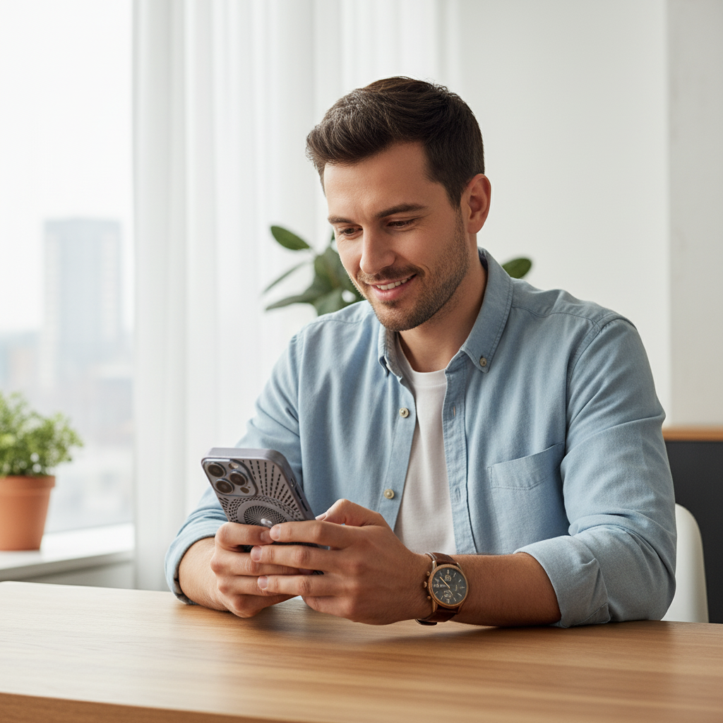 Magnetic Breathable Glass Lens Protection Case For iPhone