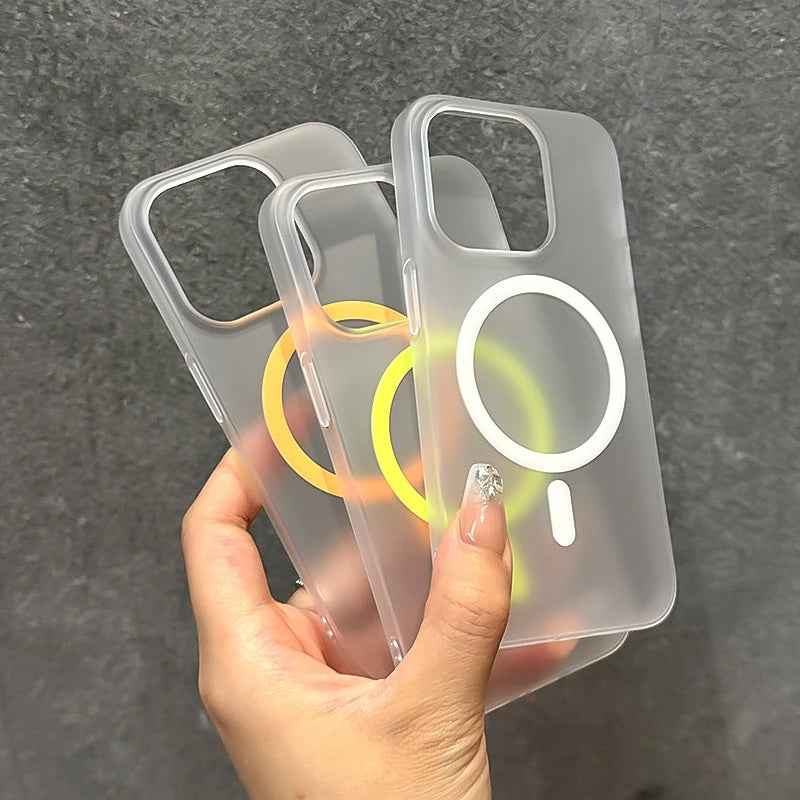 Luminous Magnetic Translucent Ultrathin Shockproof Case For iPhone