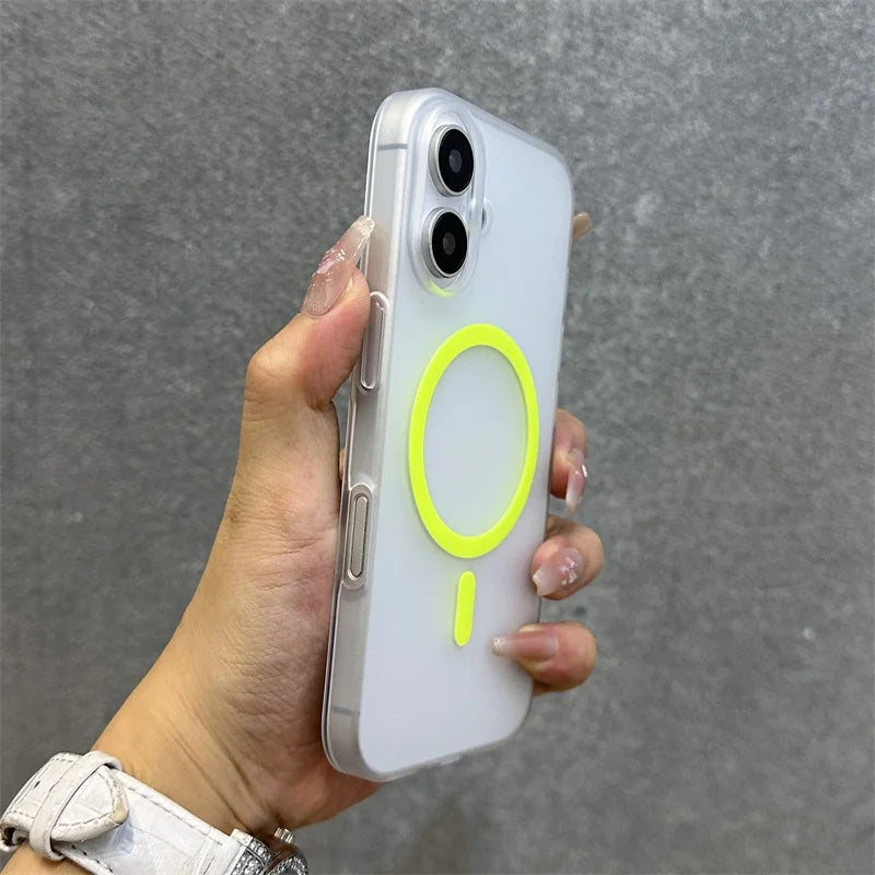 Luminous Magnetic Translucent Ultrathin Shockproof Case For iPhone