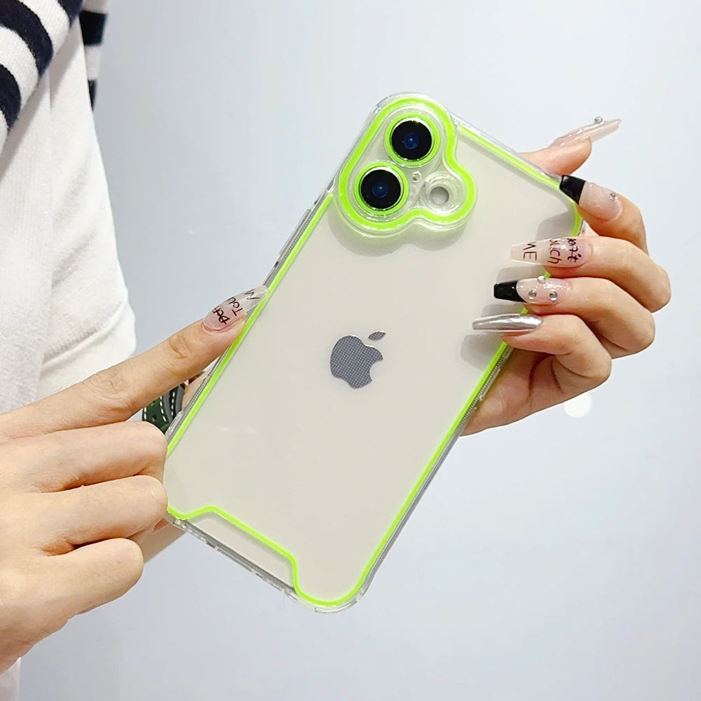 Luminous Neon Fluorescent Transparent Case For iPhone