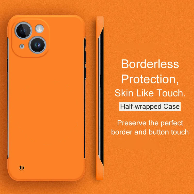 Luxury Borderless Candy Color Hard PC Case For iPhone