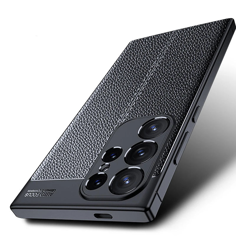 Luxury Business Leather Texture Soft Phone Case For Samsung Galaxy