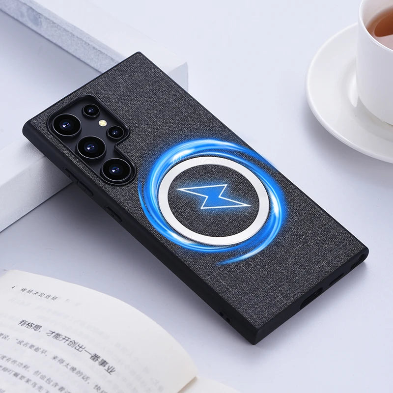 Luxury Matte Cloth Fabric Texture Case For Samsung