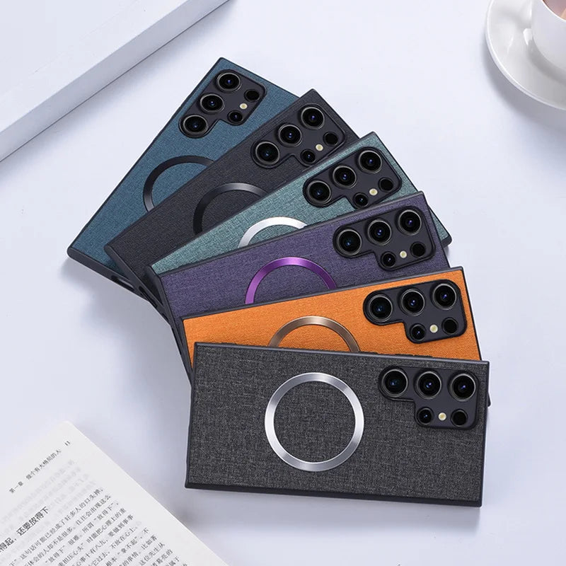 Luxury Matte Cloth Fabric Texture Case For Samsung