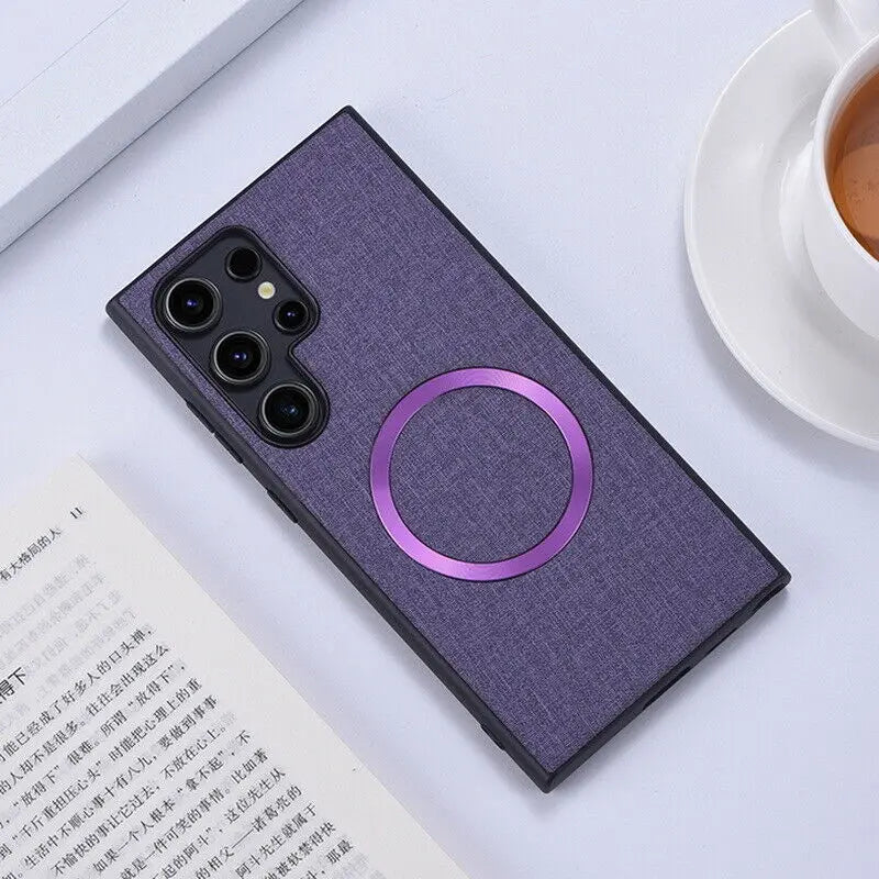 Luxury Matte Cloth Fabric Texture Case For Samsung