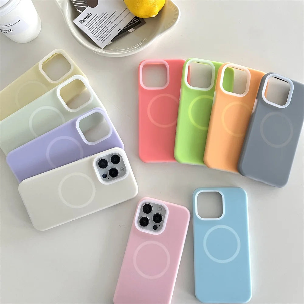 Luxury Ins Chic Jelly Liquid Silicone Magnetic For Magsafe Case For iPhone