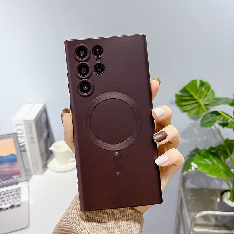 Magnetic Matte Shockproof Case For Samsung