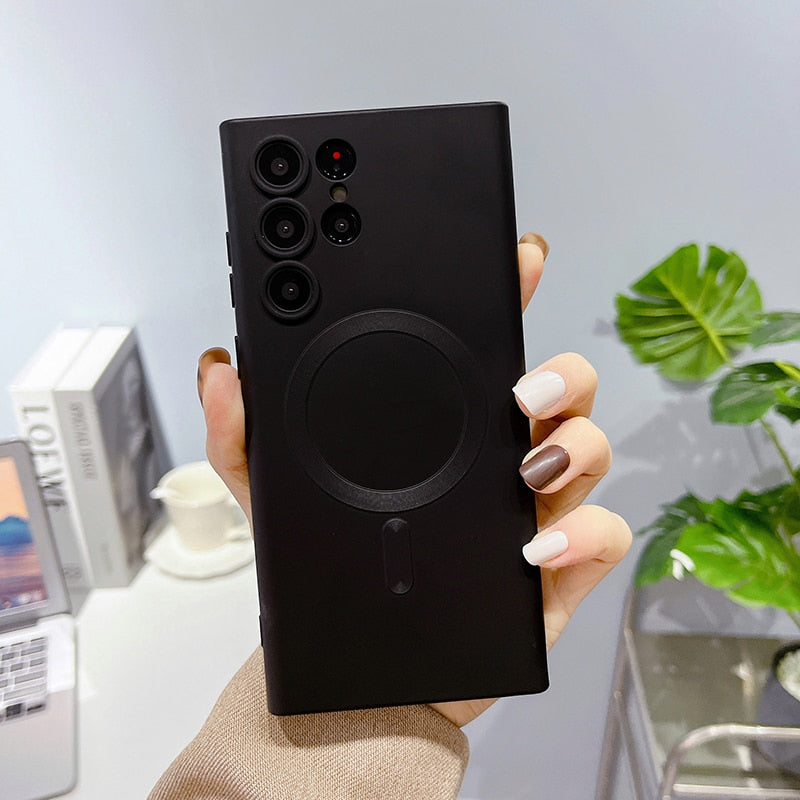 Magnetic Matte Shockproof Case For Samsung