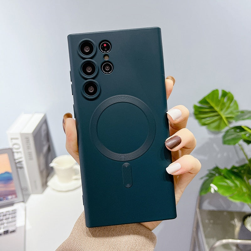 Magnetic Matte Shockproof Case For Samsung