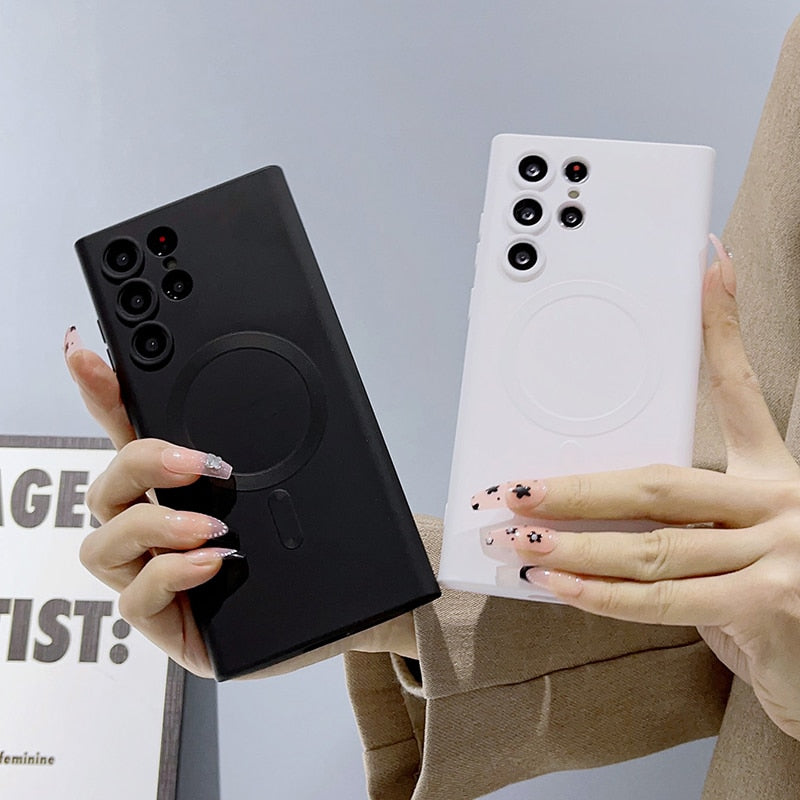 Magnetic Matte Shockproof Case For Samsung