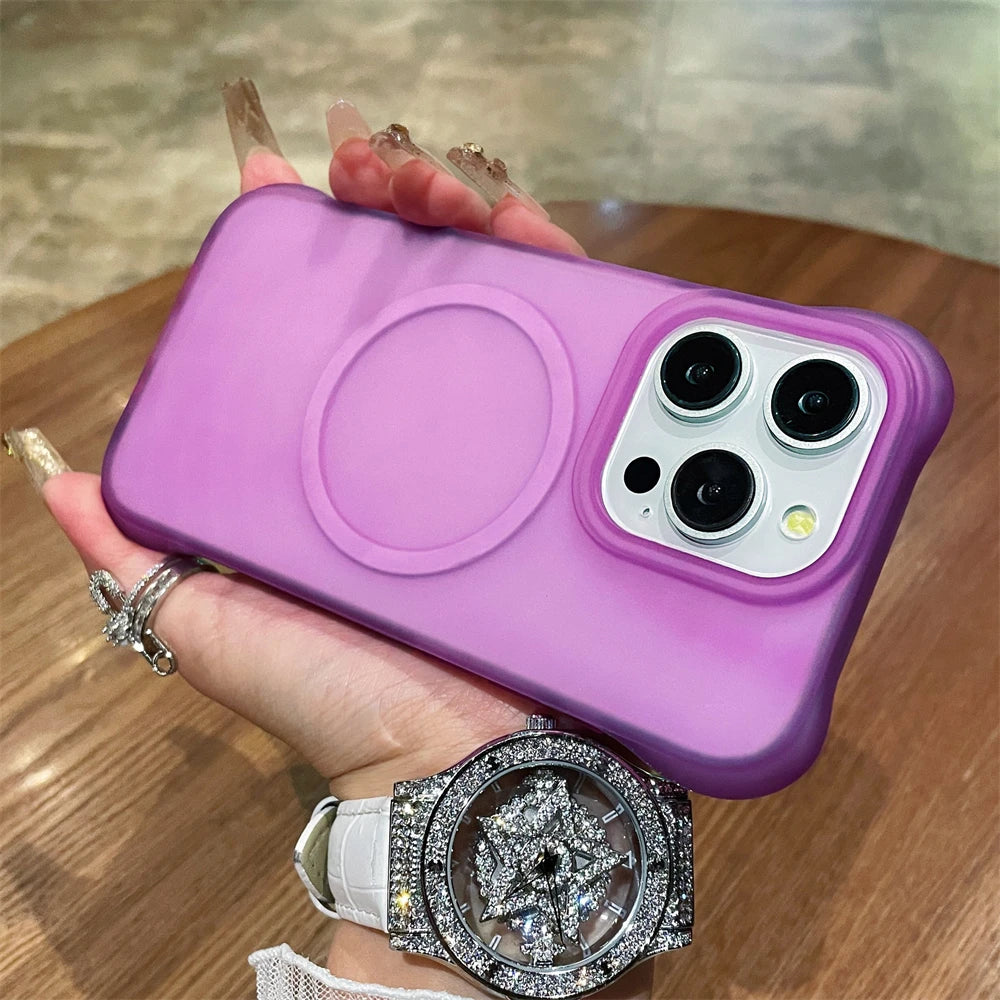 Luxury Soft Silicone Matte Clear Colorful Case for iPhone