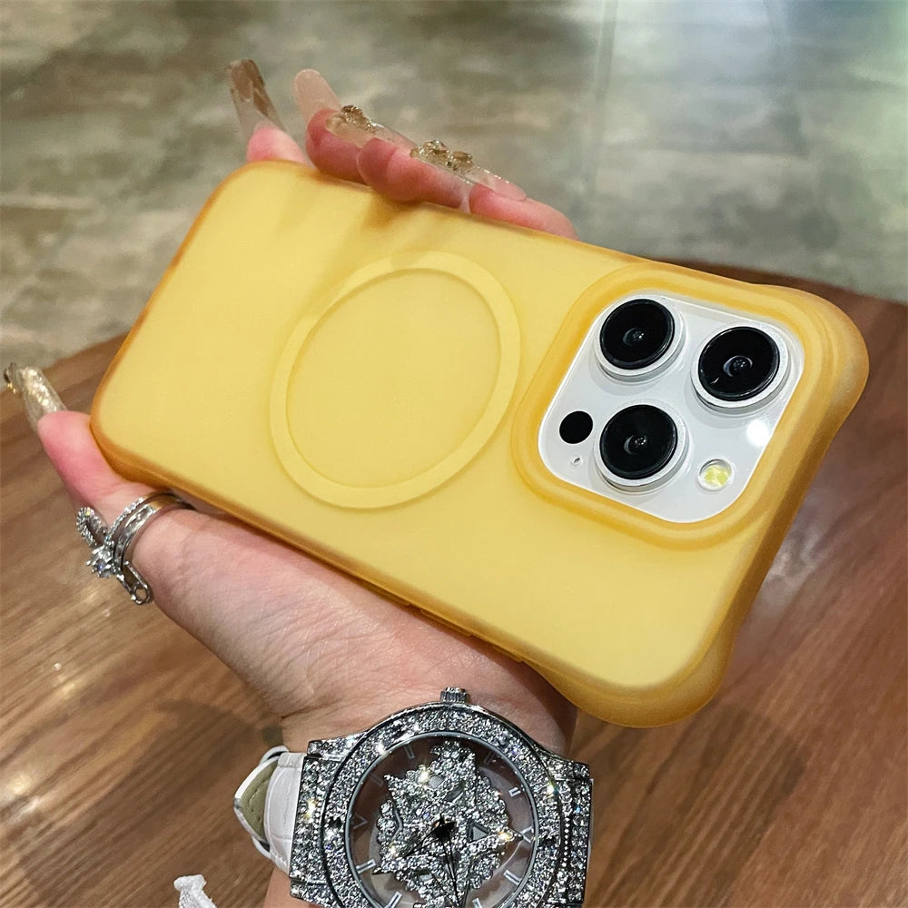 Luxury Soft Silicone Matte Clear Colorful Case for iPhone