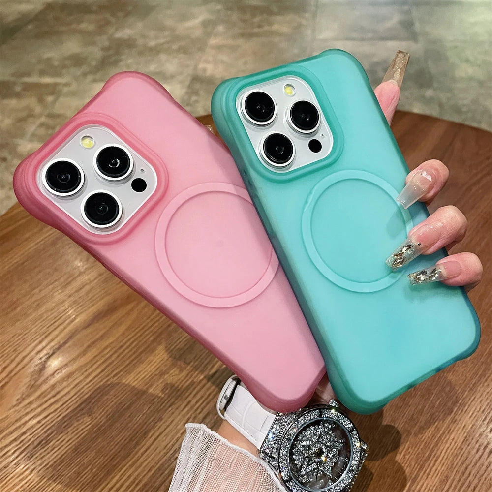 Luxury Soft Silicone Matte Clear Colorful Case for iPhone