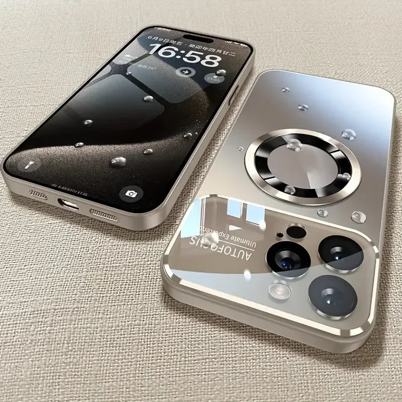 Luxury Titanium Metallic Color Magnetic Case for iPhone
