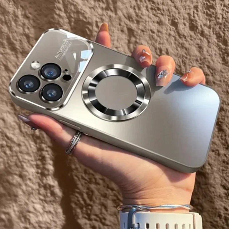 Luxury Titanium Metallic Color Magnetic Case for iPhone