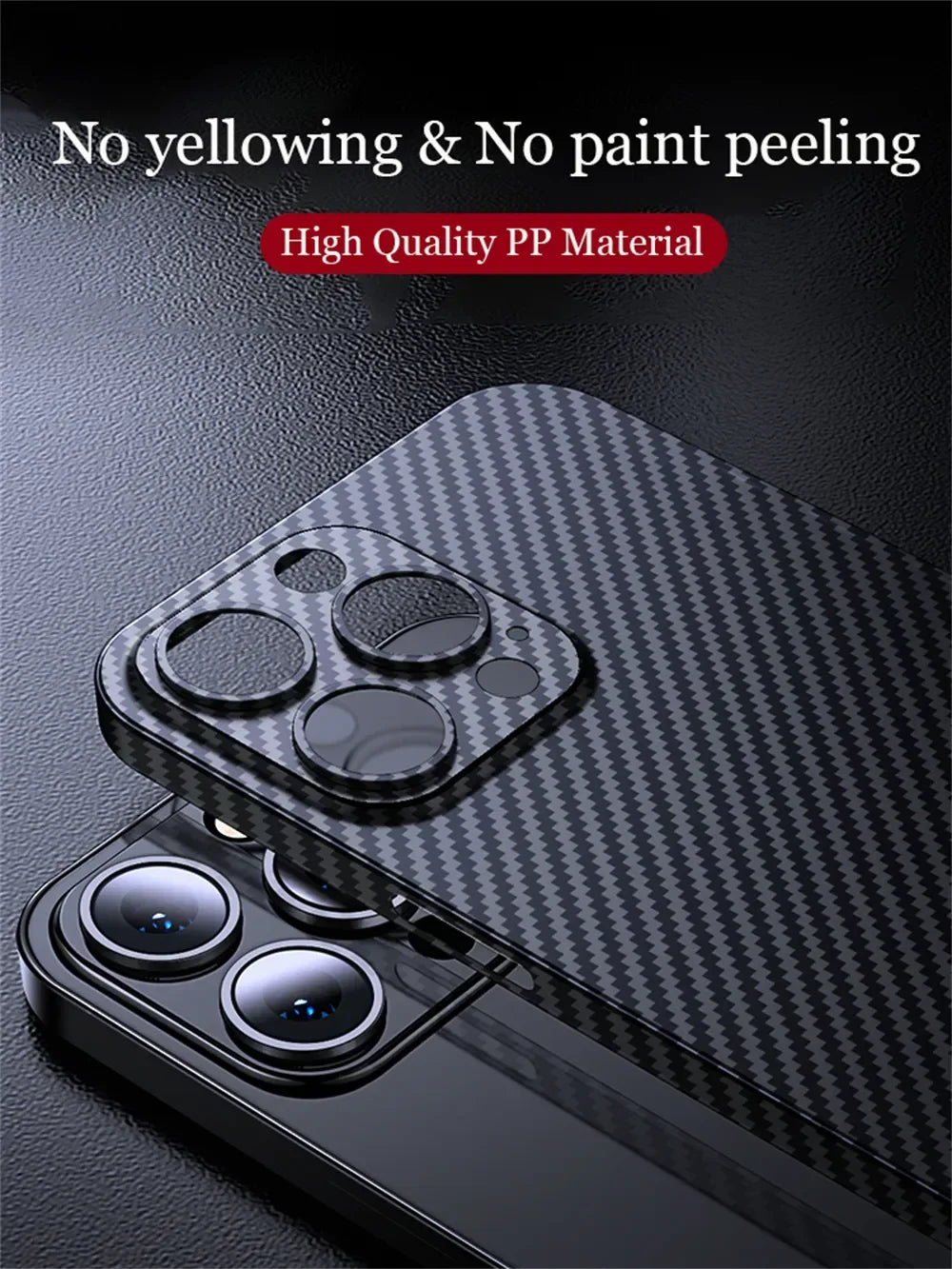 Luxury Ultra Thin Carbon Fiber Matte Case For iPhone