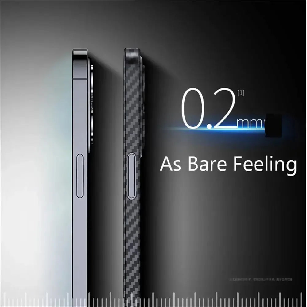 Luxury Ultra Thin Carbon Fiber Matte Case For iPhone