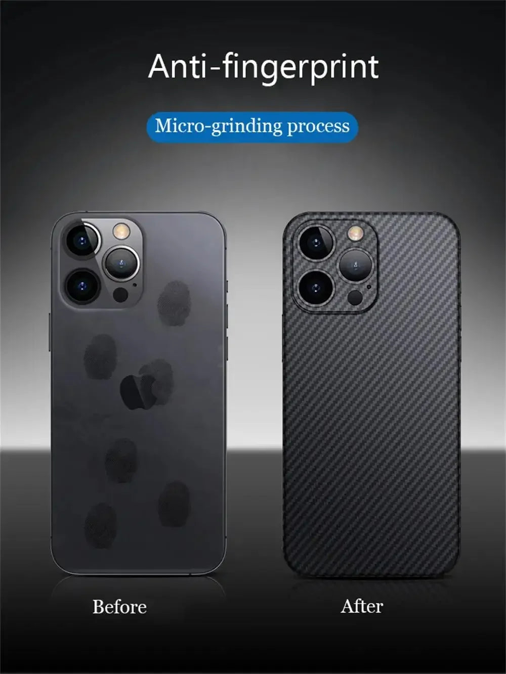 Luxury Ultra Thin Carbon Fiber Matte Case For iPhone