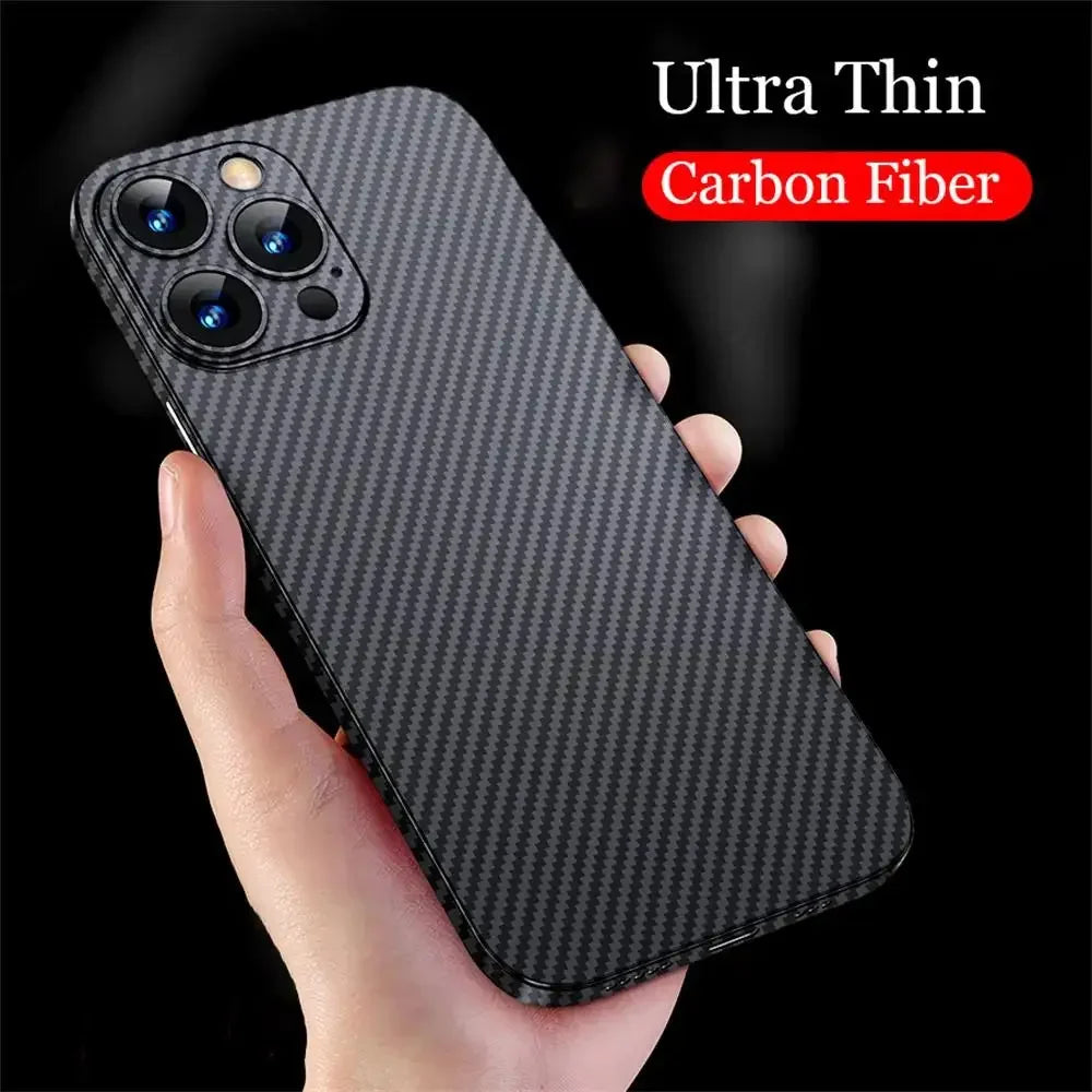 Luxury Ultra Thin Carbon Fiber Matte Case For iPhone