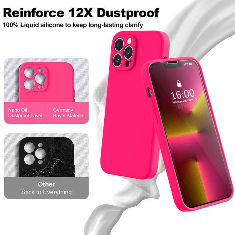 Luxury Ultrathin Dissipate Heat Liquid Silicone Case for iPhone