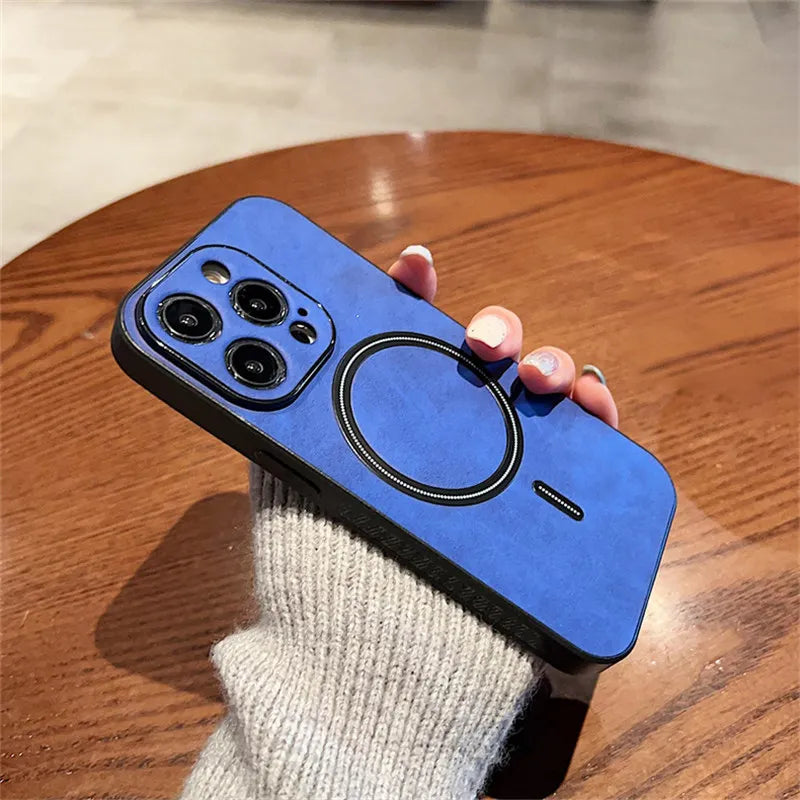 Luxury Magnetic  Leather Phone Case For iPhone