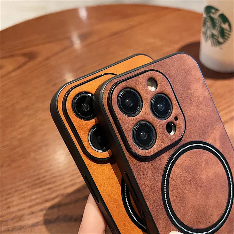 Luxury Magnetic  Leather Phone Case For iPhone