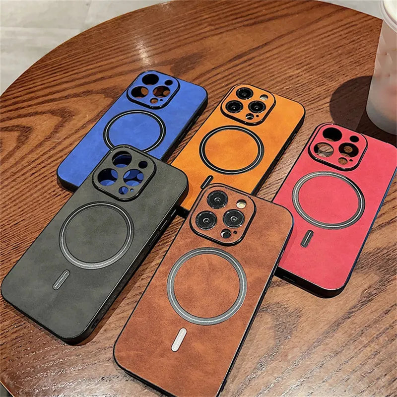 Luxury Magnetic  Leather Phone Case For iPhone