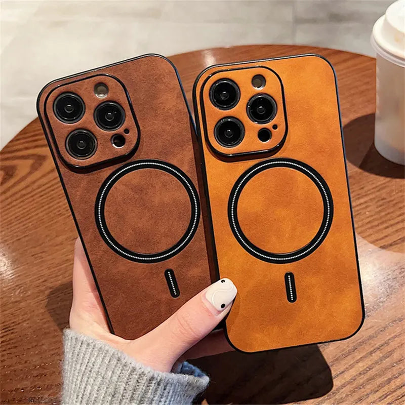 Luxury Magnetic  Leather Phone Case For iPhone