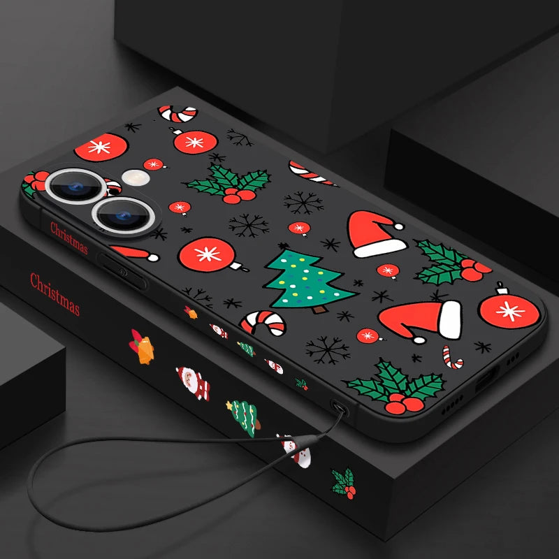 Magnetic Cartoon Christmas Pattern Phone Case For iPhone